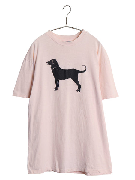 90s USA製 The Black Dog ドッグ イラスト プリント Tシャツ メンズ レディース XL オールド アニマル アート グラフィック 大きいサイズ