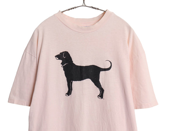 90s USA製 The Black Dog ドッグ イラスト プリント Tシャツ メンズ レディース XL オールド アニマル アート グラフィック 大きいサイズ