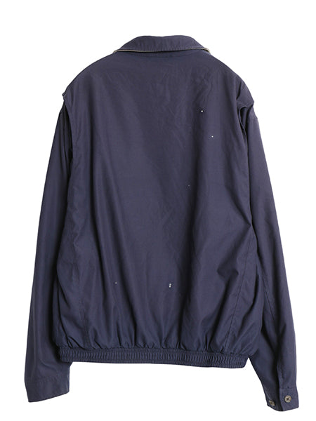 90s ポロ ラルフローレン スイングトップ ジャケット メンズ L / 古着 オールド スムース 素材 フルジップ チェック ライナー付き ネイビー