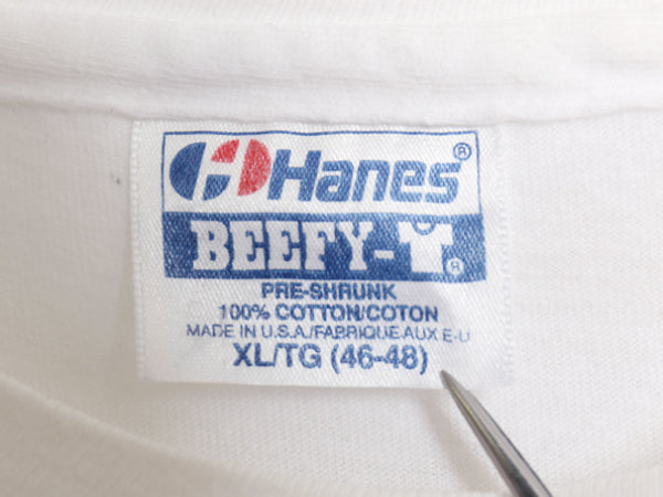 90s USA製 ジョーク アート イラスト プリント 半袖 Tシャツ メンズ XL オールド シングルステッチ キャラクター メッセージ 大きいサイズ