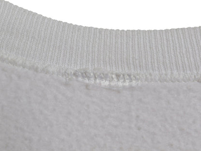 90s ドッグ アート イラスト プリント スウェット メンズ レディース L 程 古着 オールド 犬 アニマル キャラクター トレーナー 裏起毛 白