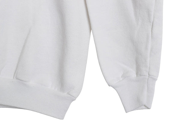 90s ドッグ アート イラスト プリント スウェット メンズ レディース L 程 古着 オールド 犬 アニマル キャラクター トレーナー 裏起毛 白