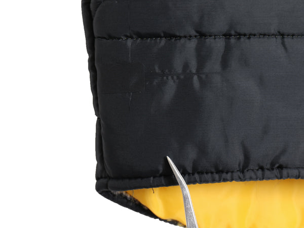 90s スティーラーズ 中綿 ナイロン キルティング ベスト キッズ XL メンズ S 程 古着 オールド NFL アメフト オフィシャル 重ね着 ブラック