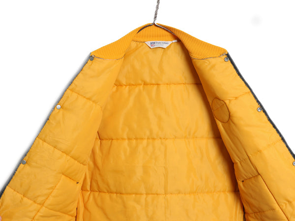 90s スティーラーズ 中綿 ナイロン キルティング ベスト キッズ XL メンズ S 程 古着 オールド NFL アメフト オフィシャル 重ね着 ブラック