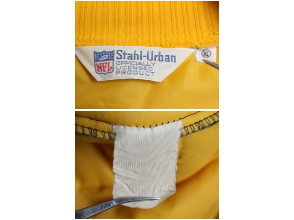 90s スティーラーズ 中綿 ナイロン キルティング ベスト キッズ XL メンズ S 程 古着 オールド NFL アメフト オフィシャル 重ね着 ブラック