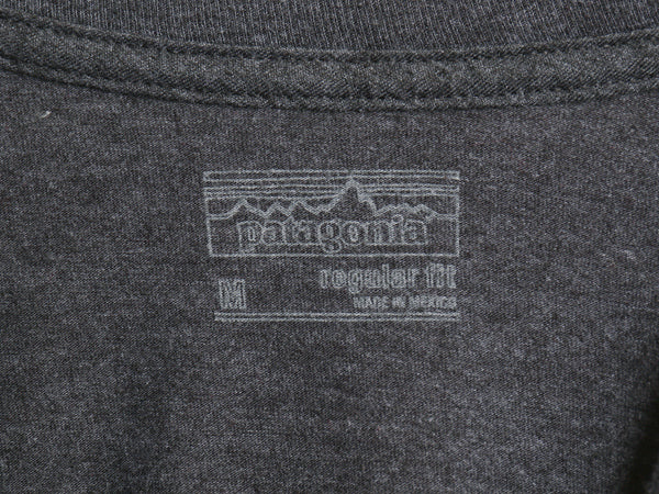 パタゴニア プリント 長袖 Tシャツ メンズ M 17年製 古着 アウトドア ロンT ロングスリーブ フィッツロイ バイソン イラスト グラフィック