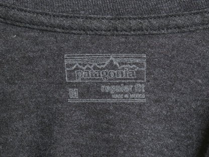 パタゴニア プリント 長袖 Tシャツ メンズ M 17年製 古着 アウトドア ロンT ロングスリーブ フィッツロイ バイソン イラスト グラフィック