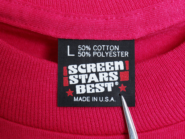 デッドストック 90s USA製 スクリーン スターズ 無地 半袖 Tシャツ メンズ L 新品 オールド 無地T シングルステッチ ブランク カットソー