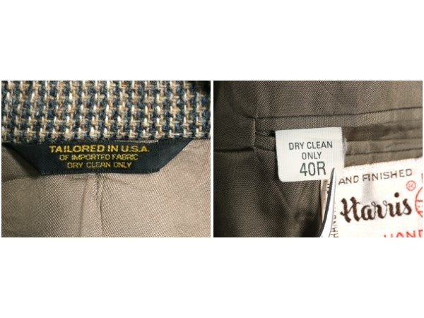 90s USA製 オービス ハリスツイード テーラード ジャケット メンズ M 程/ 古着 オールド ウール ツイード ブレザー トラッド マルチカラー