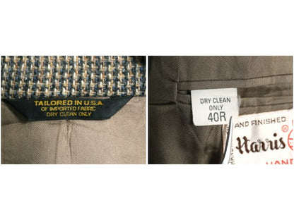 90s USA製 オービス ハリスツイード テーラード ジャケット メンズ M 程/ 古着 オールド ウール ツイード ブレザー トラッド マルチカラー