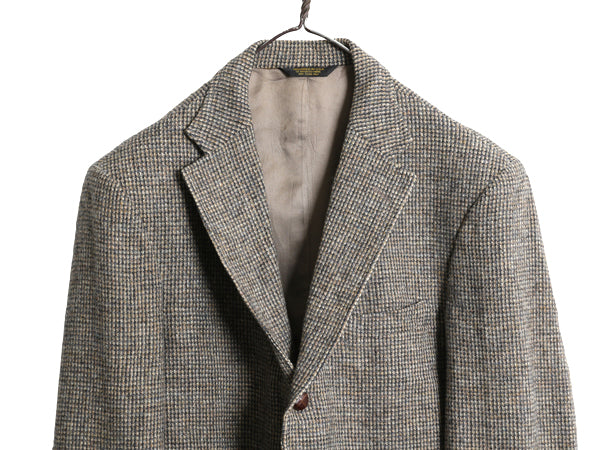 90s USA製 オービス ハリスツイード テーラード ジャケット メンズ M 程/ 古着 オールド ウール ツイード ブレザー トラッド マルチカラー