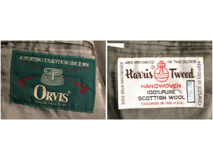 90s USA製 オービス ハリスツイード テーラード ジャケット メンズ M 程/ 古着 オールド ウール ツイード ブレザー トラッド マルチカラー