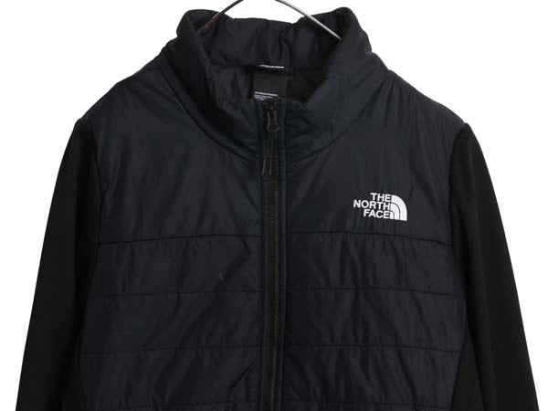 ノースフェイス 中綿 キルティング ナイロン ジャケット レディース XL アウトドア ストレッチ 切替 フルジップ ブルゾン 黒 大きいサイズ 