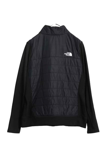 ノースフェイス 中綿 キルティング ナイロン ジャケット レディース XL アウトドア ストレッチ 切替 フルジップ ブルゾン 黒 大きいサイズ 