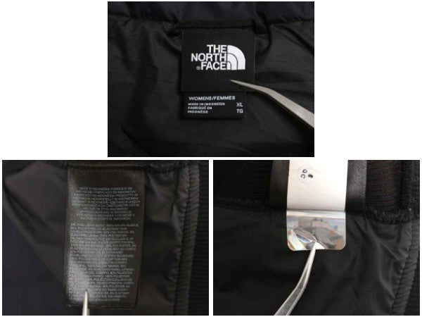 ノースフェイス 中綿 キルティング ナイロン ジャケット レディース XL アウトドア ストレッチ 切替 フルジップ ブルゾン 黒 大きいサイズ 