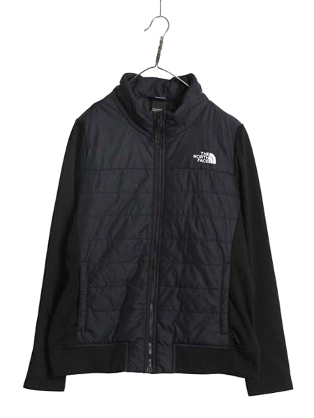 ノースフェイス 中綿 キルティング ナイロン ジャケット レディース XL アウトドア ストレッチ 切替 フルジップ ブルゾン 黒 大きいサイズ 