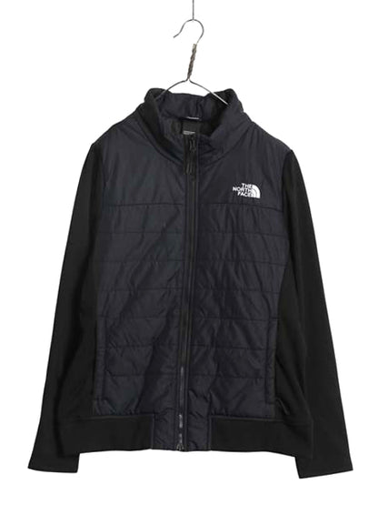 ノースフェイス 中綿 キルティング ナイロン ジャケット レディース XL アウトドア ストレッチ 切替 フルジップ ブルゾン 黒 大きいサイズ 