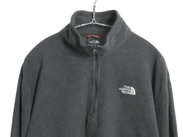 US企画 ノースフェイス TKA 100 フリース 長袖 Tシャツ メンズ L / アウトドア ロンT ハーフジップ プルオーバー トップス ハイネック 薄手