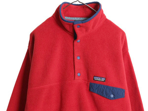 パタゴニア ライトウェイト シンチラ スナップT メンズ L 古着 16年製 アウトドア フリース プルオーバー ジャケット ハイネック ブルゾン