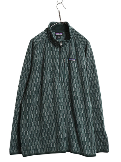 パタゴニア 総柄 ベターセーター ハーフジップ メンズ XXL 古着 19年製 フリース セーター プルオーバー ジャケット ブルゾン 大きいサイズ