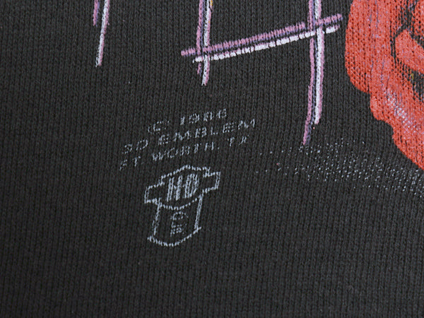 80s USA製 ★ 3Dエンブレム ハーレー ダビッドソン プリント スウェット メンズ M / ヴィンテージ オフィシャル 当時物 バラ バイク アート