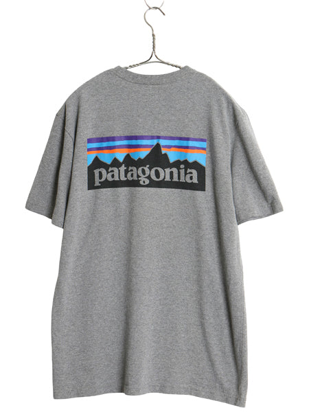 パタゴニア 両面 プリント 半袖 Tシャツ メンズ S / 18年製 アウトドア P6 ボックスロゴ バックプリント クルーネック カットソー シンプル
