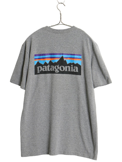 パタゴニア 両面 プリント 半袖 Tシャツ メンズ S / 18年製 アウトドア P6 ボックスロゴ バックプリント クルーネック カットソー シンプル