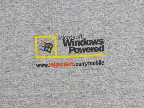 90s 00s ★ マイクロソフト Windows イラスト プリント Tシャツ メンズ XL / オールド 企業物 当時物 ロゴ グラフィック コンピューター 灰