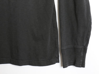 ポロ ラルフローレン ヘンリーネック 長袖 Tシャツ メンズ XL / ロンT カットソー シングルステッチ スラブ織り インナー 大きいサイズ 黒