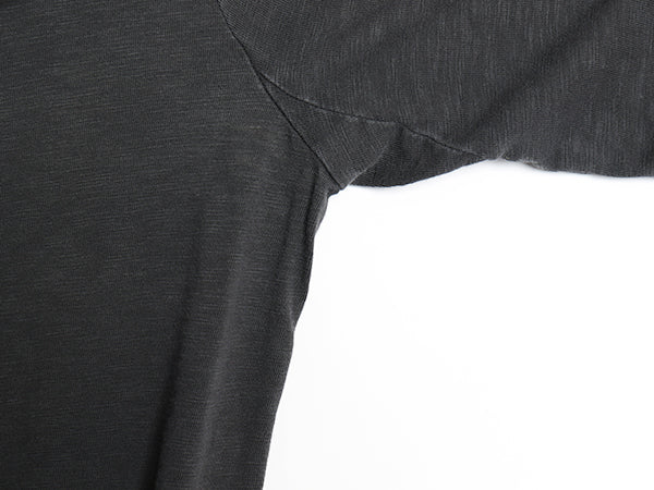 ポロ ラルフローレン ヘンリーネック 長袖 Tシャツ メンズ XL / ロンT カットソー シングルステッチ スラブ織り インナー 大きいサイズ 黒
