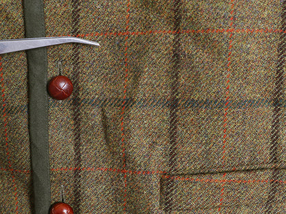 デッドストック 00s オービス チェック ウール ベスト メンズ M / 新品 オールド ニット セーター 切替 重ね着 ポケット付き マルチカラー