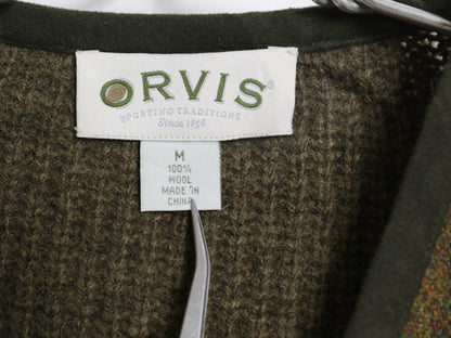 デッドストック 00s オービス チェック ウール ベスト メンズ M / 新品 オールド ニット セーター 切替 重ね着 ポケット付き マルチカラー