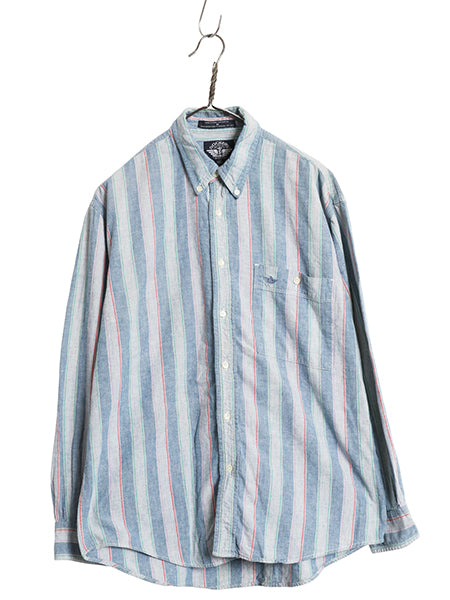 90s ドッカーズ リーバイス ストライプ 長袖 ボタンダウン シャツ メンズ M オールド 長袖シャツ オックスフォード コットン マルチカラー