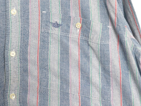 90s ドッカーズ リーバイス ストライプ 長袖 ボタンダウン シャツ メンズ M オールド 長袖シャツ オックスフォード コットン マルチカラー