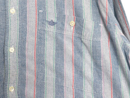 90s ドッカーズ リーバイス ストライプ 長袖 ボタンダウン シャツ メンズ M オールド 長袖シャツ オックスフォード コットン マルチカラー