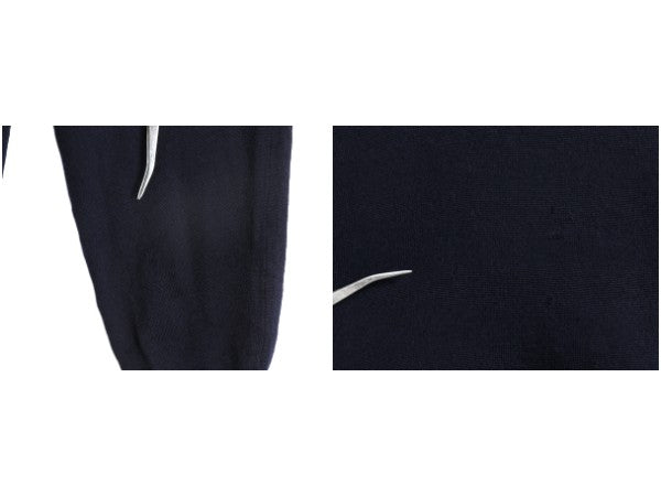 60s 70s イギリス製 ★ アランペイン ウール ニット ポロシャツ メンズ M / 古着 ヴィンテージ 襟付き ハイゲージ セーター シャツ 無地 紺