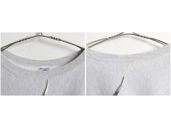 90s 00s チャンピオン リバースウィーブ 2段 カレッジ プリント スウェット メンズ XL / オールド トレーナー ヘビーウェイト 裏起毛 杢灰