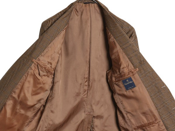 00s イタリア製 ブルックスブラザーズ テーラード ジャケット メンズ L 程 オールド チェック ブレザー サマー ウール トラッド きれいめ