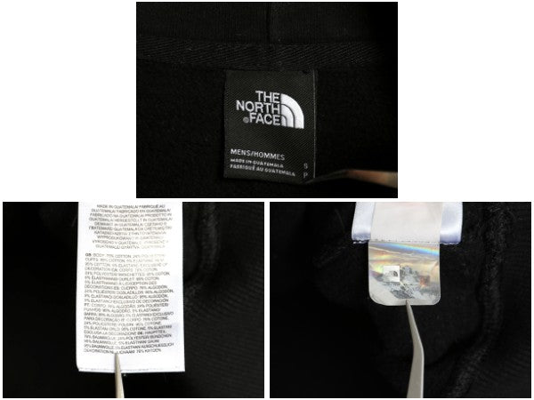 ノースフェイス 両面 プリント スウェット フード パーカー メンズ S / アウトドア グラフィック プルオーバー トレーナー 裏起毛 ブラック