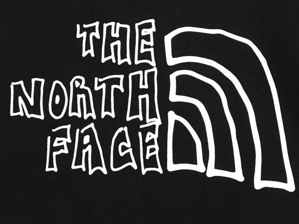 ノースフェイス 両面 プリント スウェット フード パーカー メンズ S / アウトドア グラフィック プルオーバー トレーナー 裏起毛 ブラック