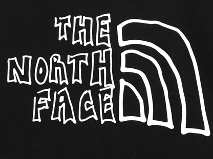 ノースフェイス 両面 プリント スウェット フード パーカー メンズ S / アウトドア グラフィック プルオーバー トレーナー 裏起毛 ブラック