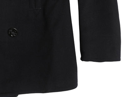 40s ★ 米軍実物 USN ネイビー 10ボタン Pコート メンズ M 古着 / ヴィンテージ ミリタリー NAVY 海軍 メルトン ウール ピーコート 無地 紺