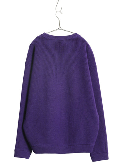 90s パタゴニア シャモニー ガイド セーター メンズ XL / オールド 90年製 アウトドア ウール ニット チャンキー リブ編み 大きいサイズ 紫