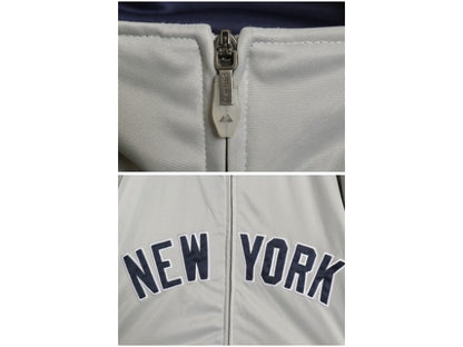 00s ヤンキース フルジップ トラック ジャケット メンズ L / MLB オフィシャル マジェスティック ジャージ ハイネック ストレッチ 大リーグ