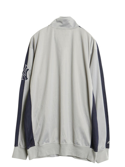 00s ヤンキース フルジップ トラック ジャケット メンズ L / MLB オフィシャル マジェスティック ジャージ ハイネック ストレッチ 大リーグ
