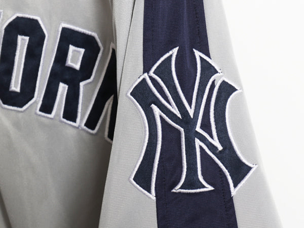 00s ヤンキース フルジップ トラック ジャケット メンズ L / MLB オフィシャル マジェスティック ジャージ ハイネック ストレッチ 大リーグ