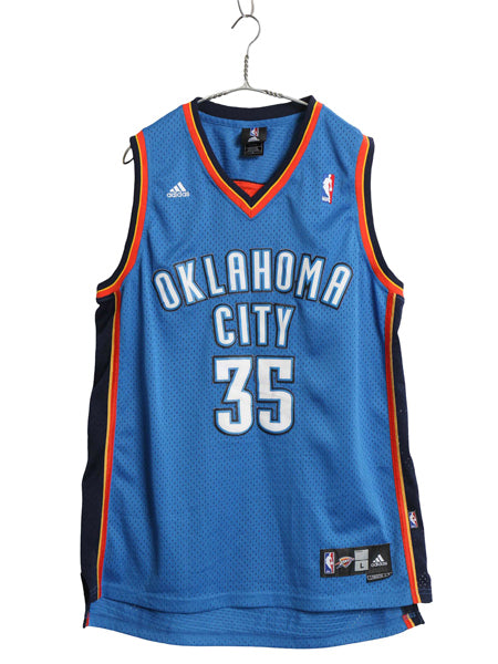 オクラホマシティ サンダー メッシュ タンクトップ メンズ L 古着 NBA オフィシャル アディダス ユニフォーム ゲームシャツ バスケ 重ね着