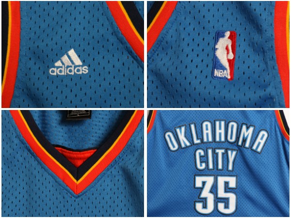 オクラホマシティ サンダー メッシュ タンクトップ メンズ L 古着 NBA オフィシャル アディダス ユニフォーム ゲームシャツ バスケ 重ね着