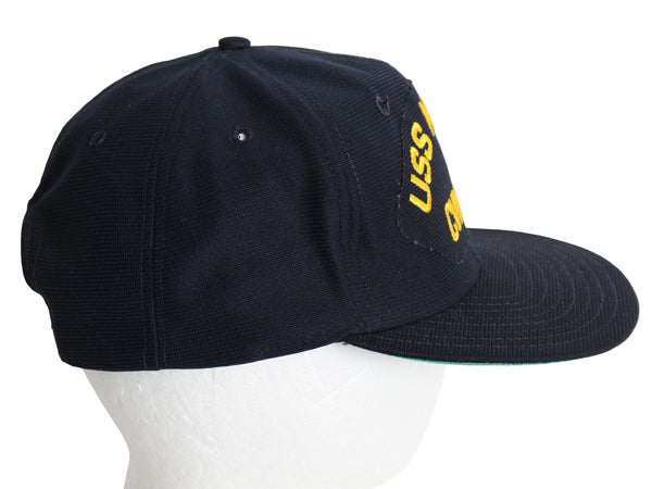 デッドストック 80s USA製 ニューエラ US NAVY 刺繍 ベースボール キャップ フリーサイズ 帽子 ヴィンテージ 軍物 トラッカー ミリタリー