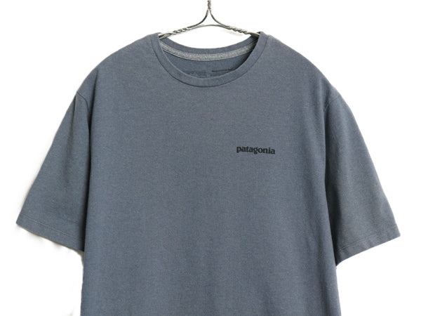 パタゴニア 両面 プリント 半袖 Tシャツ メンズ S / 21年製 アウトドア P6 ボックスロゴ バックプリント カットソー トップス シンプル 灰